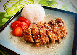 Kurczak w panko z ryżem